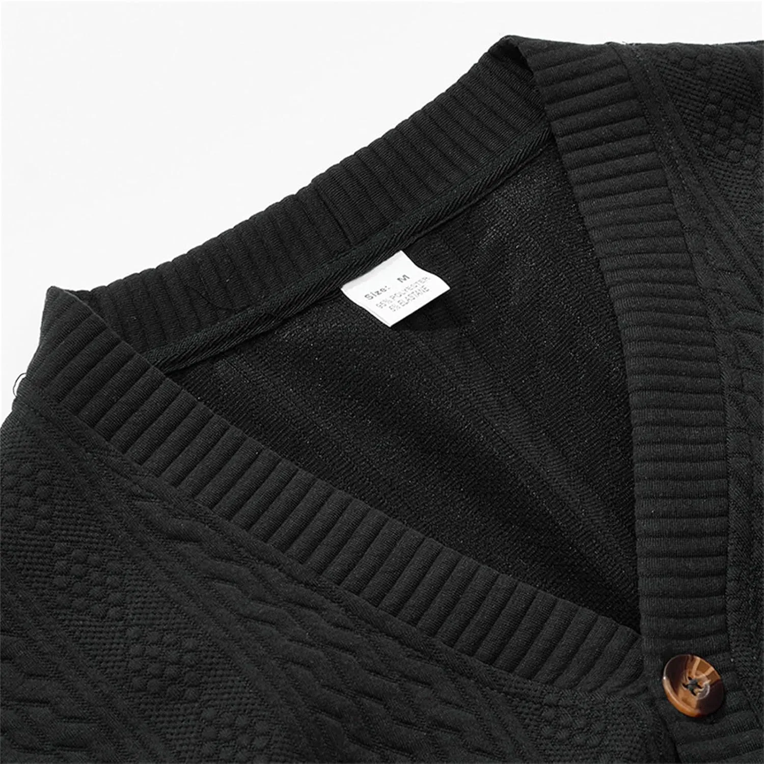 Men's Cardigan Sweaters V Neck Knitted Button Down Sweaters Solid Long Sleeve Outwear Slim Fit Warm Coat Clothes
