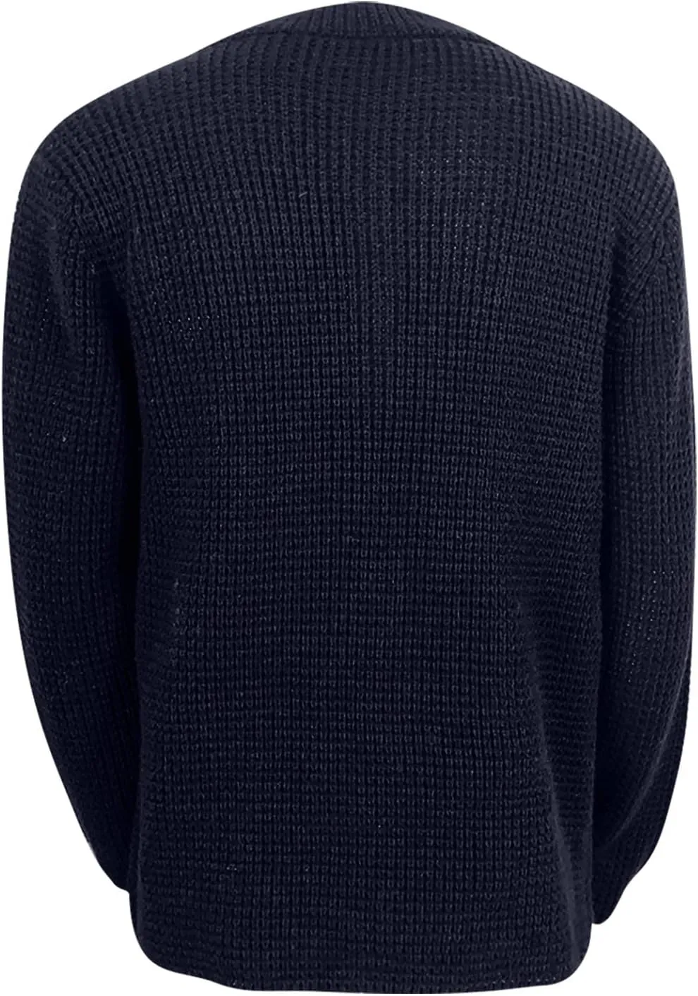 Men's Cardigan Sweaters with Buttons Cable Knit Lapel Open Front Cardigan Solid Ribbed Collared Work Cardigan Sweaters