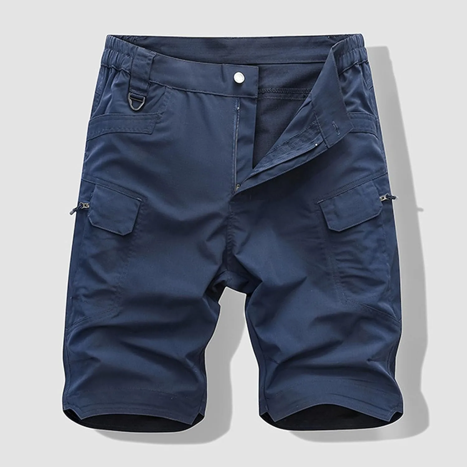 Men's Cargo Short Elastic Waist Multi-Pocket Outdoor Military Tactical Shorts Men's Hiking Cargo Shorts Lightweight Shorts