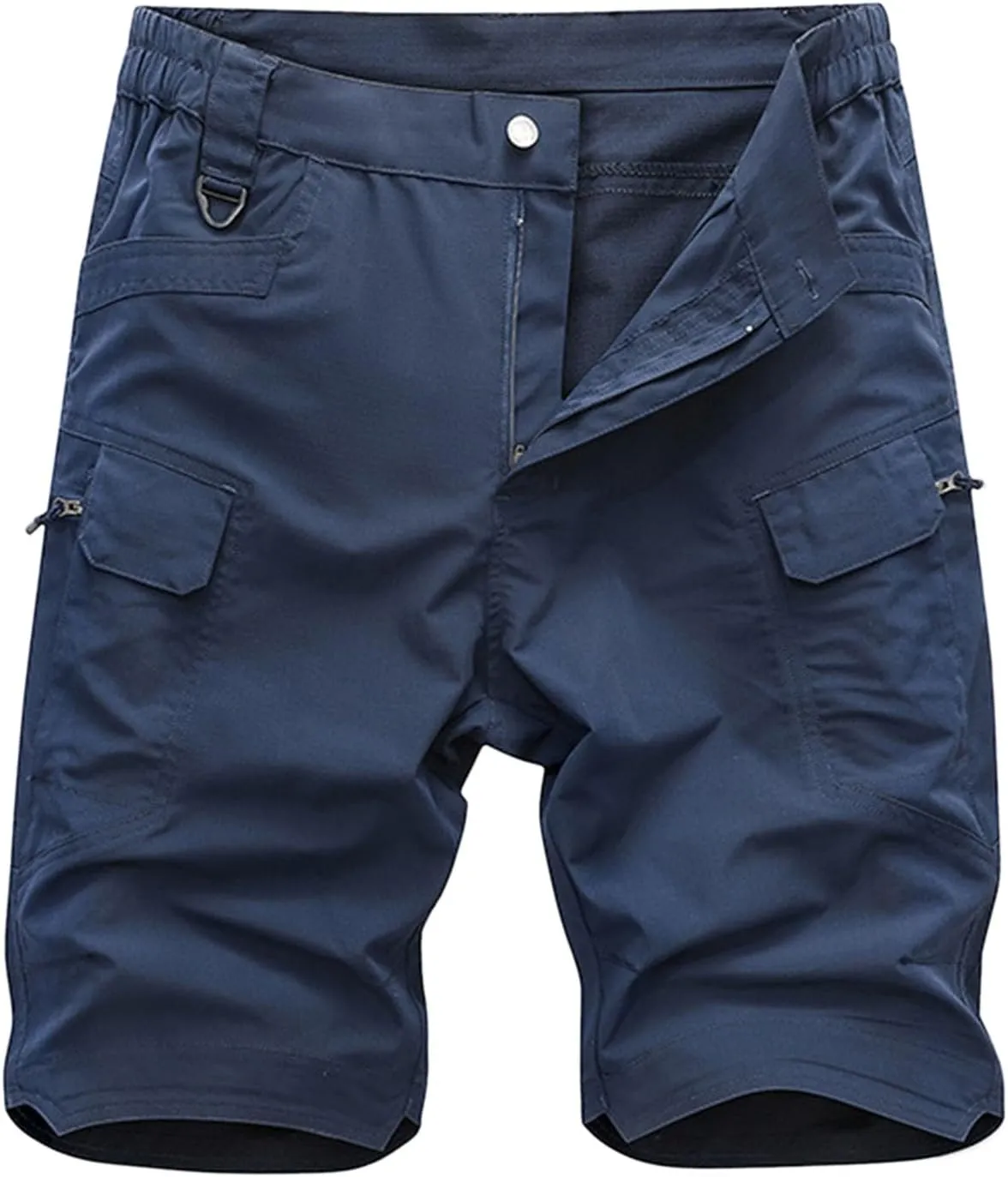 Men's Cargo Short Elastic Waist Multi-Pocket Outdoor Military Tactical Shorts Men's Hiking Cargo Shorts Lightweight Shorts