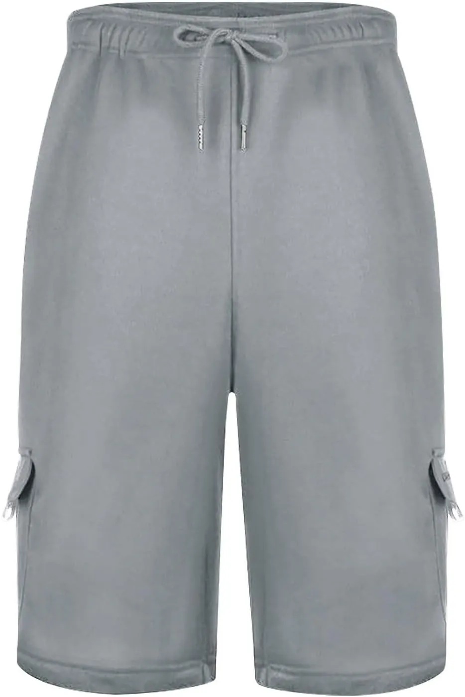Men's Cargo Shorts Drawstring Elastic Waist Baggy Sports Sweat Shorts Big Tall Running Workout Shorts with Pockets