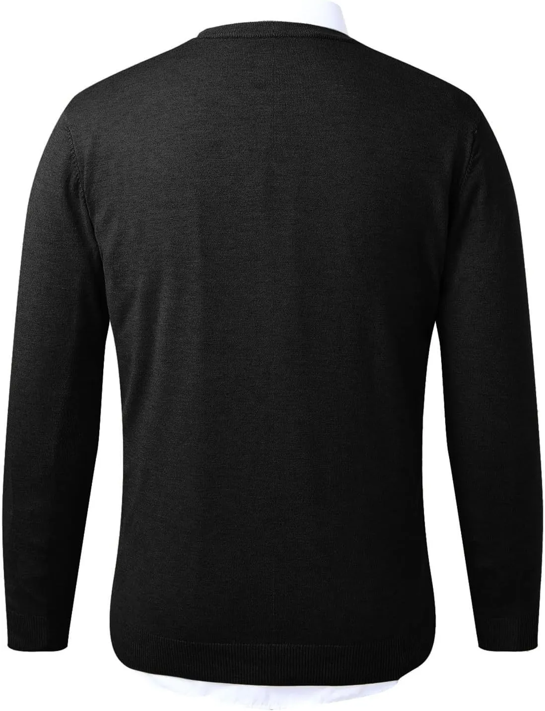 Men's Cashmere Sweater O-Neck Pullovers Knit Sweater Tops Long Sleeve Jumpers Casual Vintage Solid Cardigan Pullover
