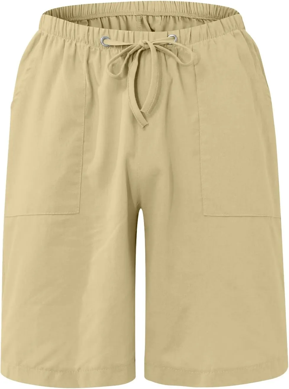 Men's Casual 7" Cotton Linen Shorts Drawstring Summer Beach Shorts with Pockets Shorts for Men Casual Summer