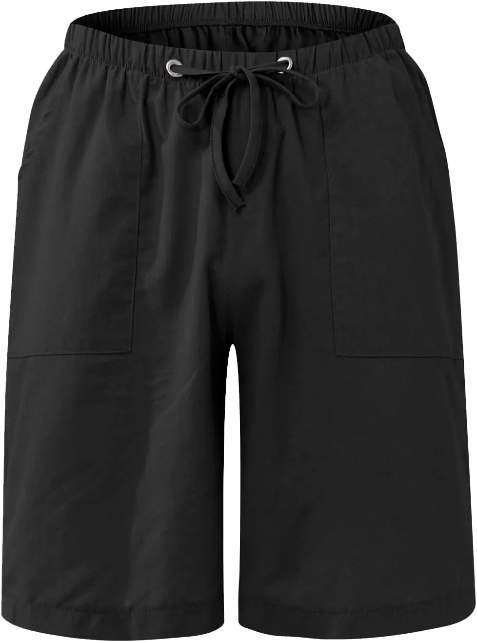 Men's Casual 7" Cotton Linen Shorts Drawstring Summer Beach Shorts with Pockets Shorts for Men Casual Summer