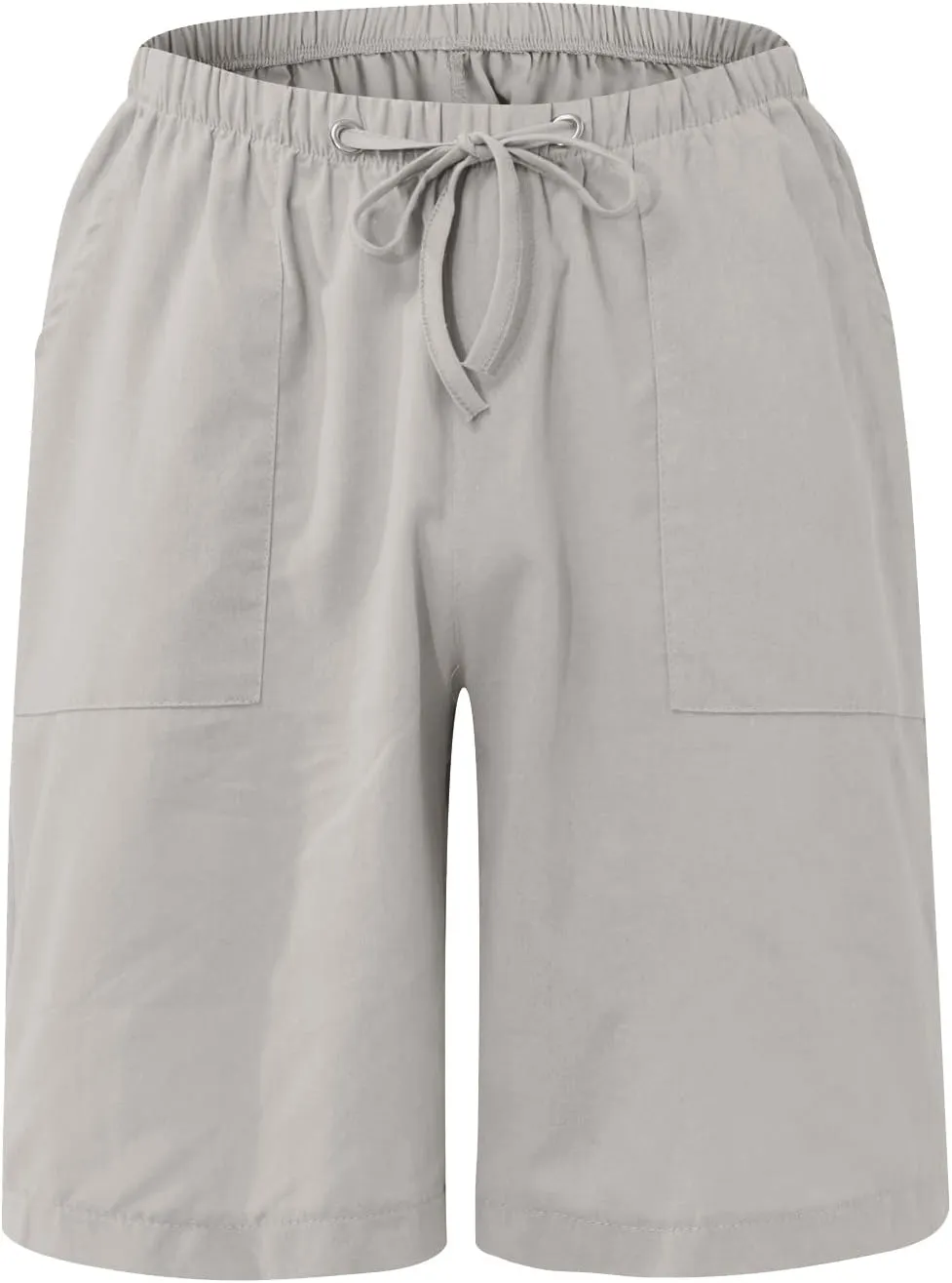 Men's Casual 7" Cotton Linen Shorts Drawstring Summer Beach Shorts with Pockets Shorts for Men Casual Summer