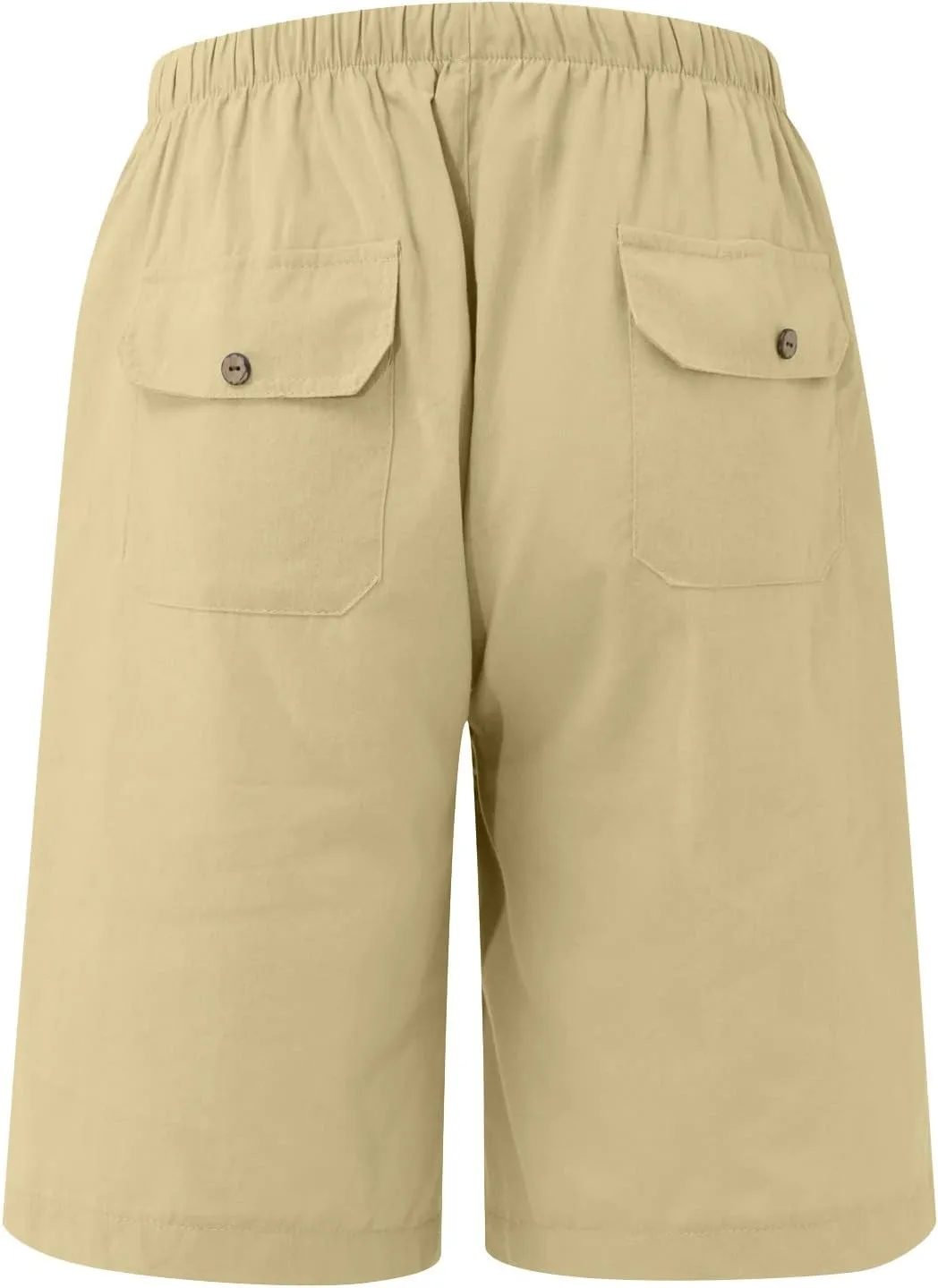 Men's Casual 7" Cotton Linen Shorts Drawstring Summer Beach Shorts with Pockets Shorts for Men Casual Summer