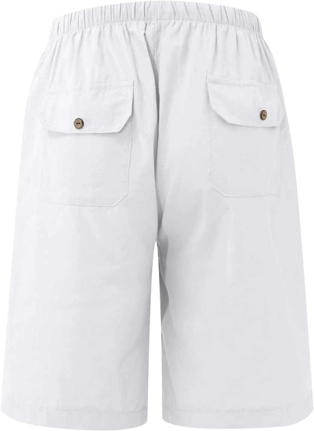 Men's Casual 7" Cotton Linen Shorts Drawstring Summer Beach Shorts with Pockets Shorts for Men Casual Summer