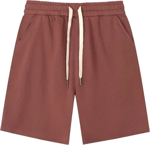 Men's Casual Cotton Shorts Drawstring Elastic Waist Jogger Shorts Athletic Workout Lounge Shorts with Pockets
