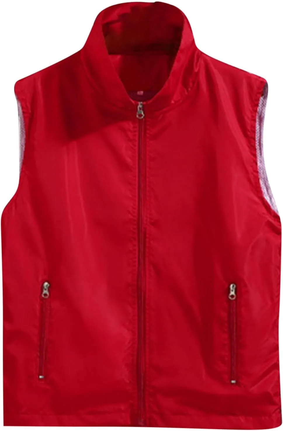 Men's Casual Outerwear Vest Lightweight Zip Up Sleeveless Jacket Outdoor Work Fishing Hiking Golf Vests with Pockets
