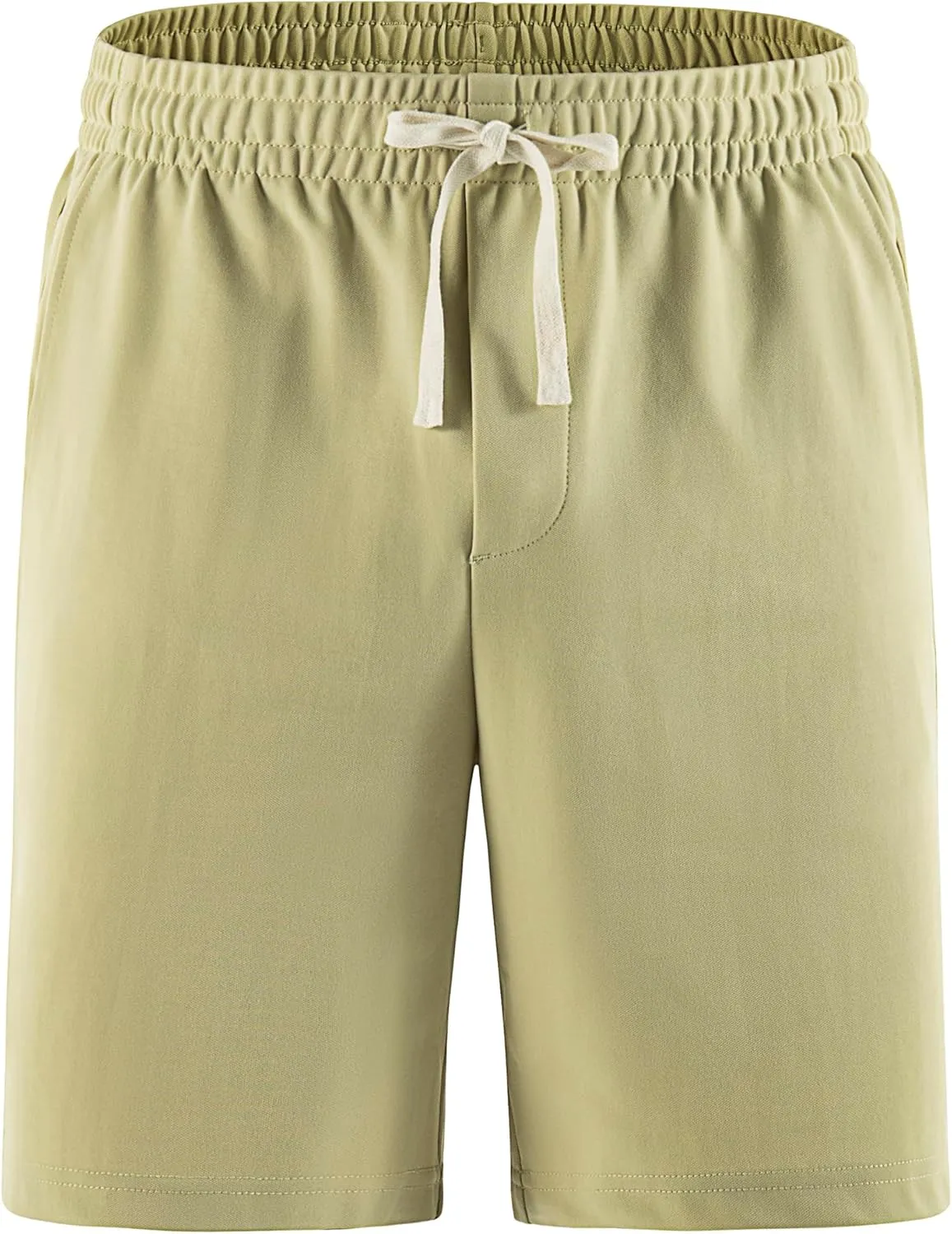 Men's Casual Shorts Elastic Waist Drawstring Lightweight Outdoor Summer Beach Shorts with Pockets Hiking Shorts