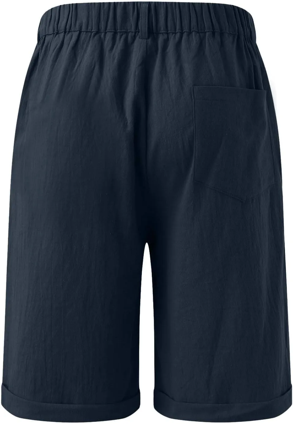Men's Casual Shorts Lightweight Linen Short Pant Summer Hawaiian Beach Shorts Outdoor Workout Shorts