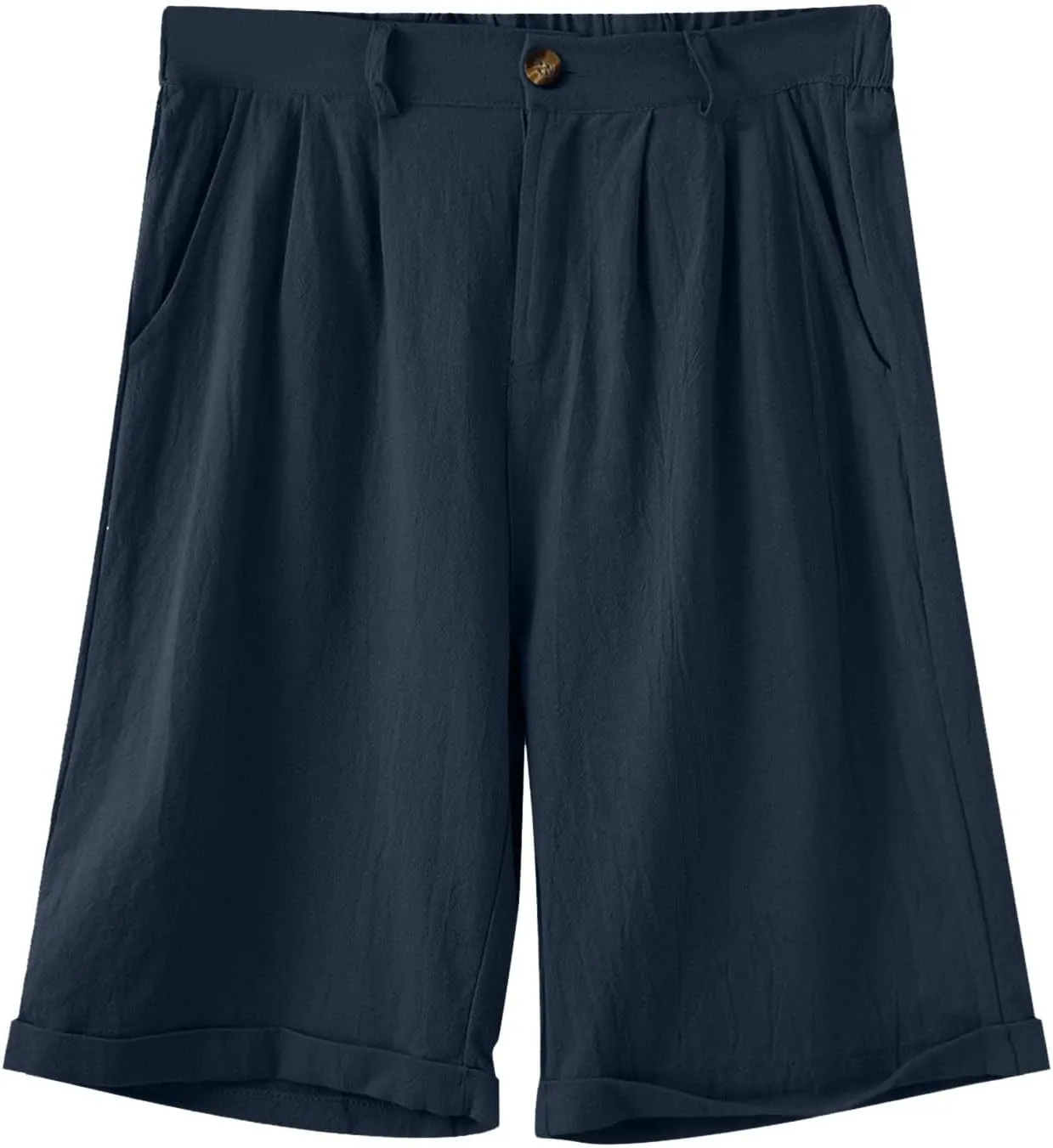 Men's Casual Shorts Lightweight Linen Short Pant Summer Hawaiian Beach Shorts Outdoor Workout Shorts