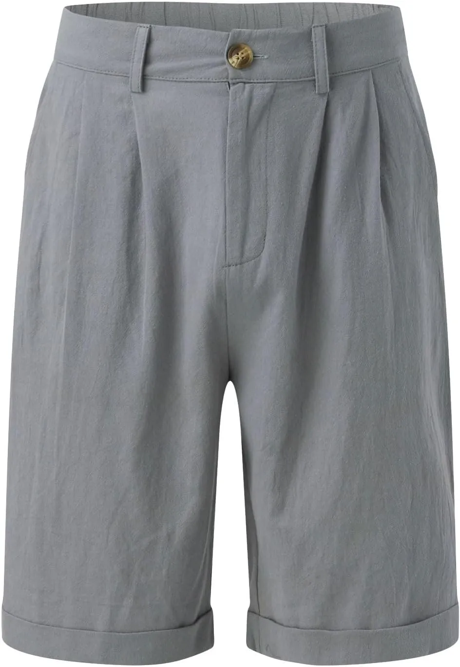 Men's Casual Shorts Lightweight Linen Short Pant Summer Hawaiian Beach Shorts Outdoor Workout Shorts