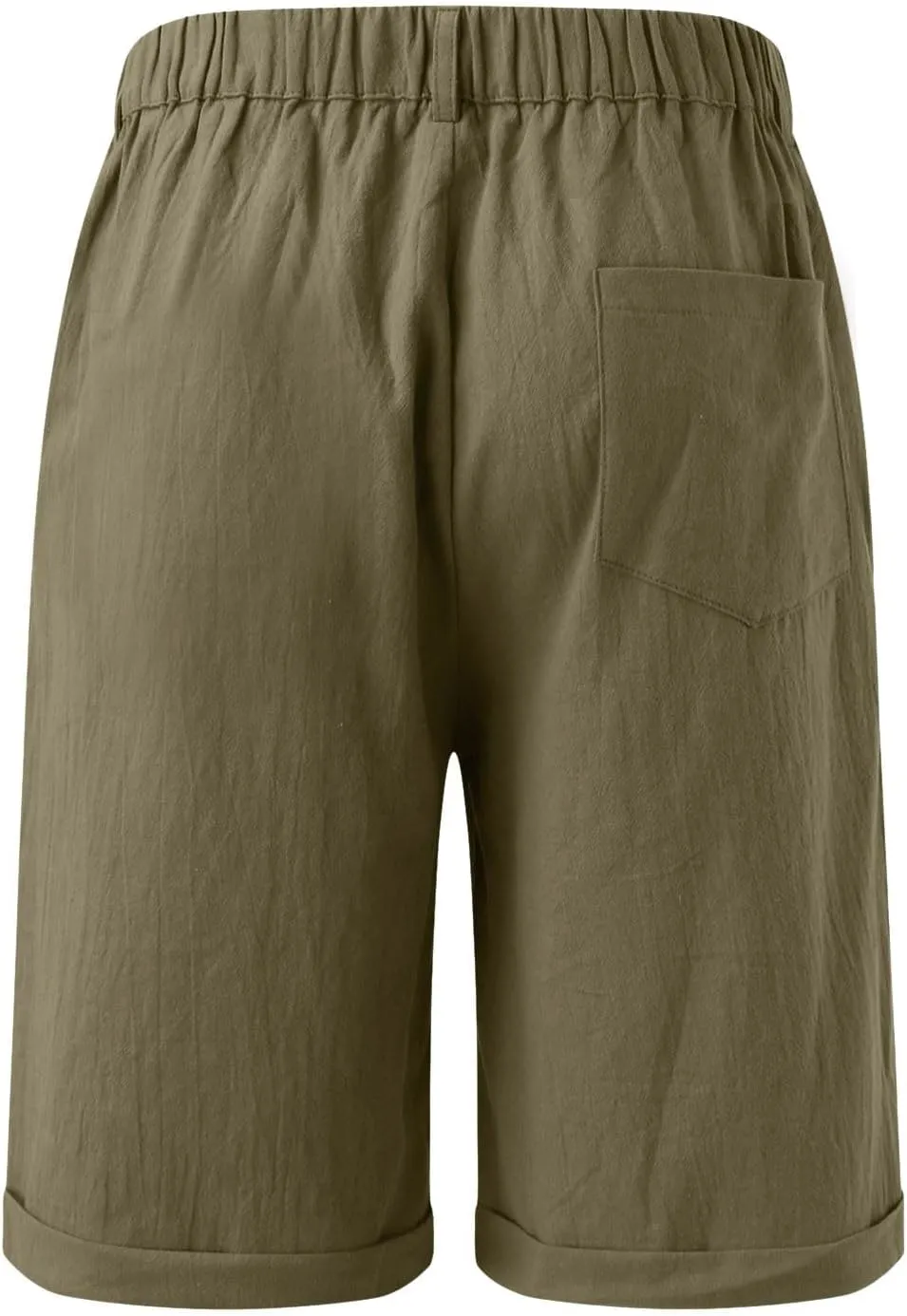 Men's Casual Shorts Lightweight Linen Short Pant Summer Hawaiian Beach Shorts Outdoor Workout Shorts