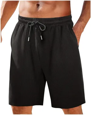 Mens Casual Shorts Stretch Waist Summer Beach Shorts with Pockets Lightweight Summer Hiking Work Shorts