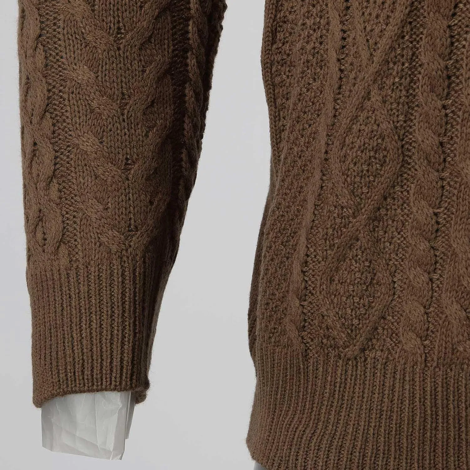 Men's Crewneck Pullover Sweater Chunky Cable Knit Sweater Classic Casual Sweaters Textured Sweater Tops