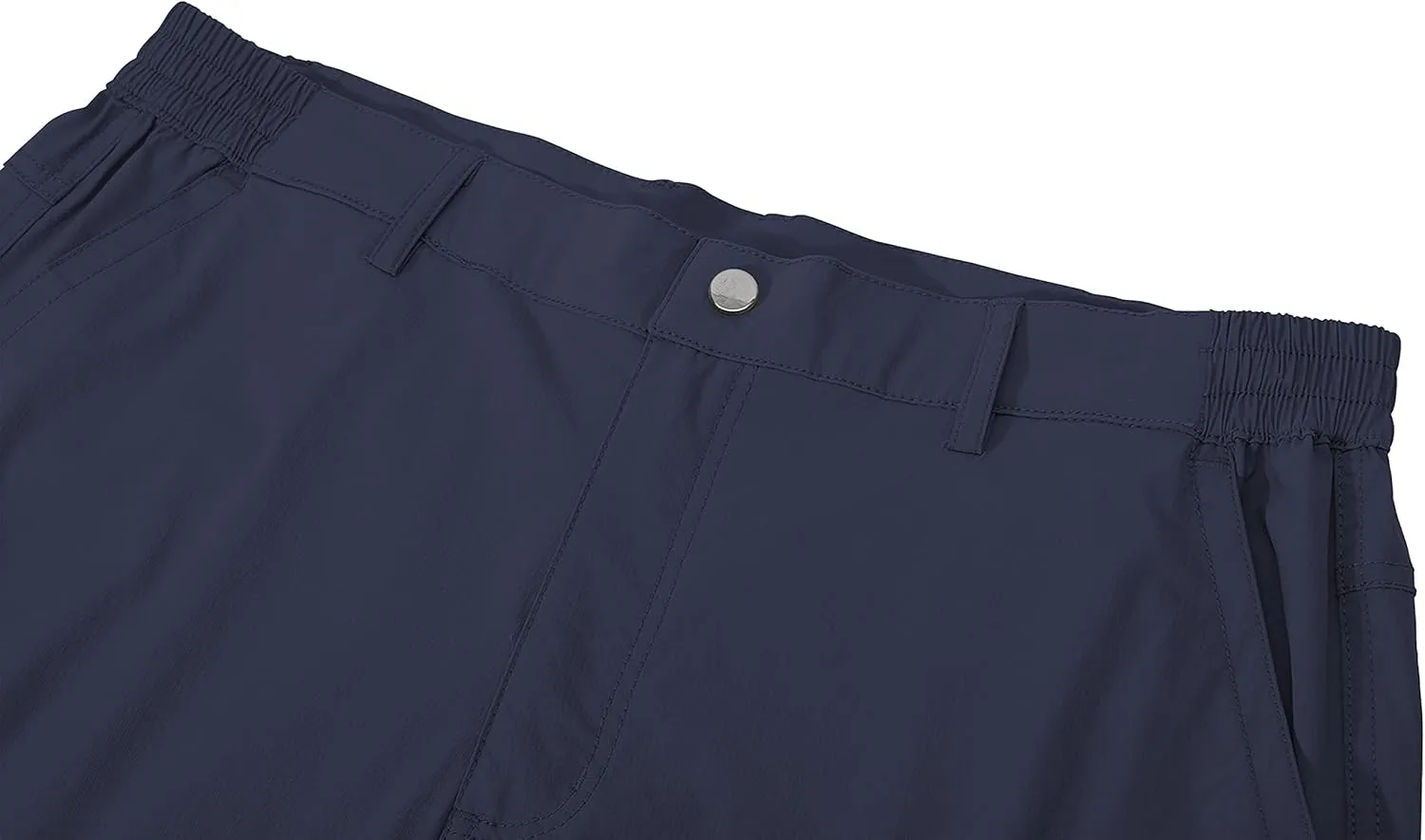 Mens Hiking Cargo Shorts Elastic Waist Shorts Men Casual Outdoor Quick-Dry Shorts, Black