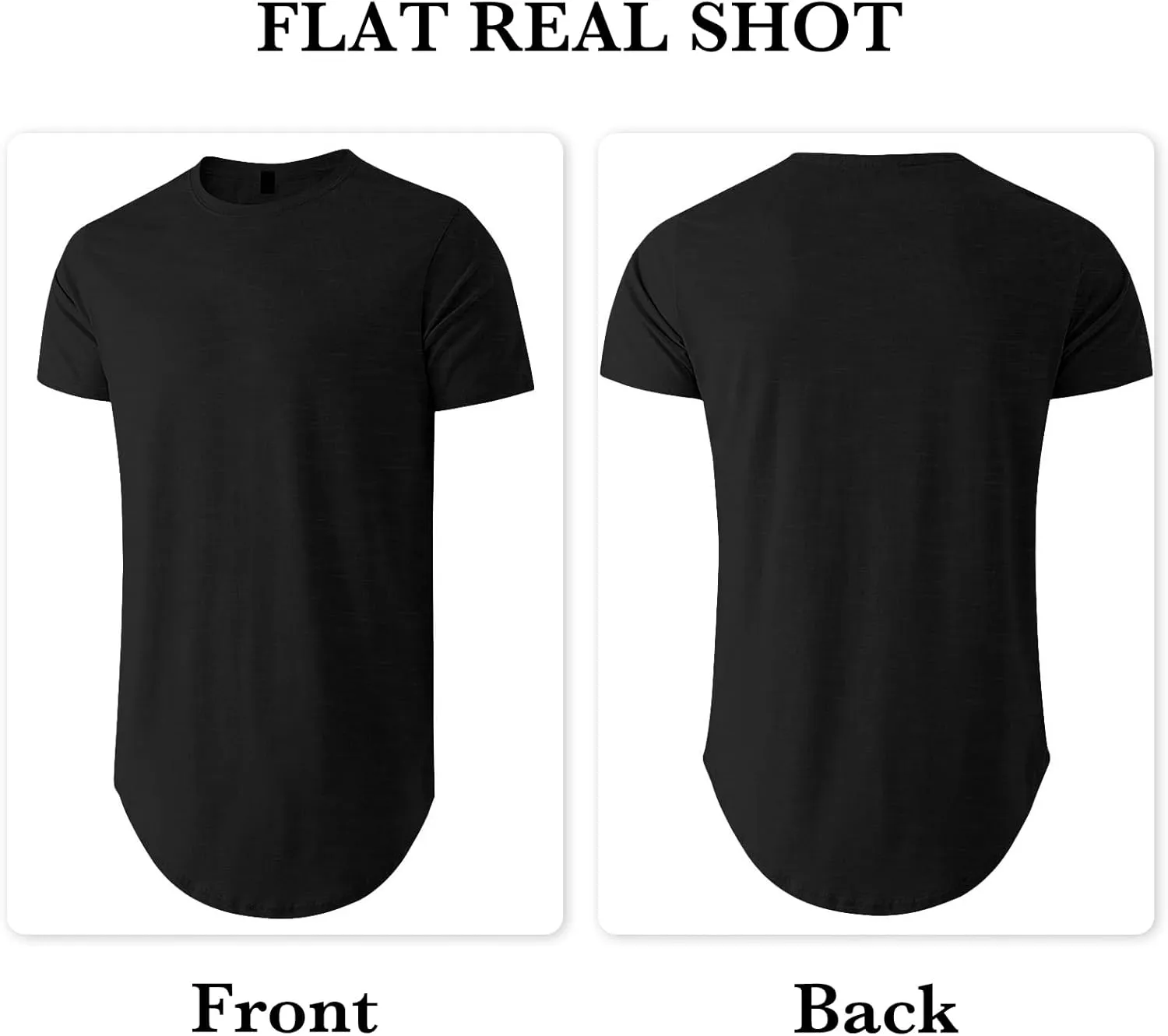 Mens Hipster Hip Hop Longline Crewneck T-Shirt