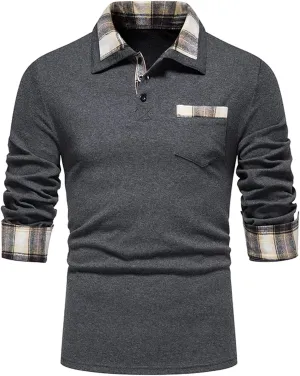 Men's Knitted Sweaters 1/4 Zip Cotton Sweater Pullover Polo Sweaters Stand Collar Fall Winter Warm Sweatshirts
