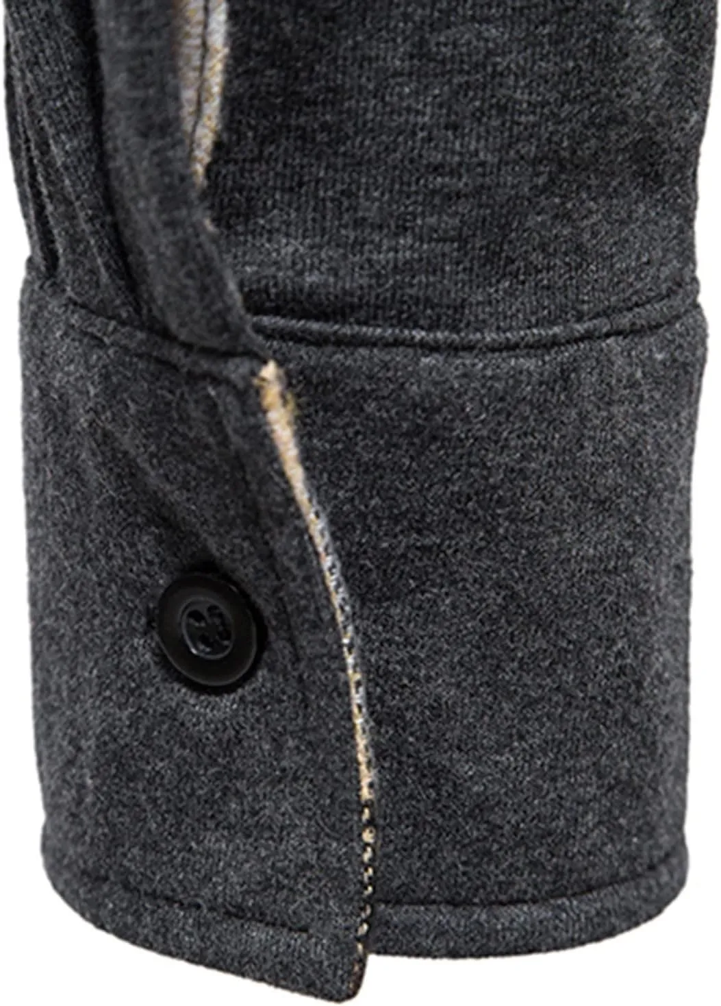 Men's Knitted Sweaters 1/4 Zip Cotton Sweater Pullover Polo Sweaters Stand Collar Fall Winter Warm Sweatshirts