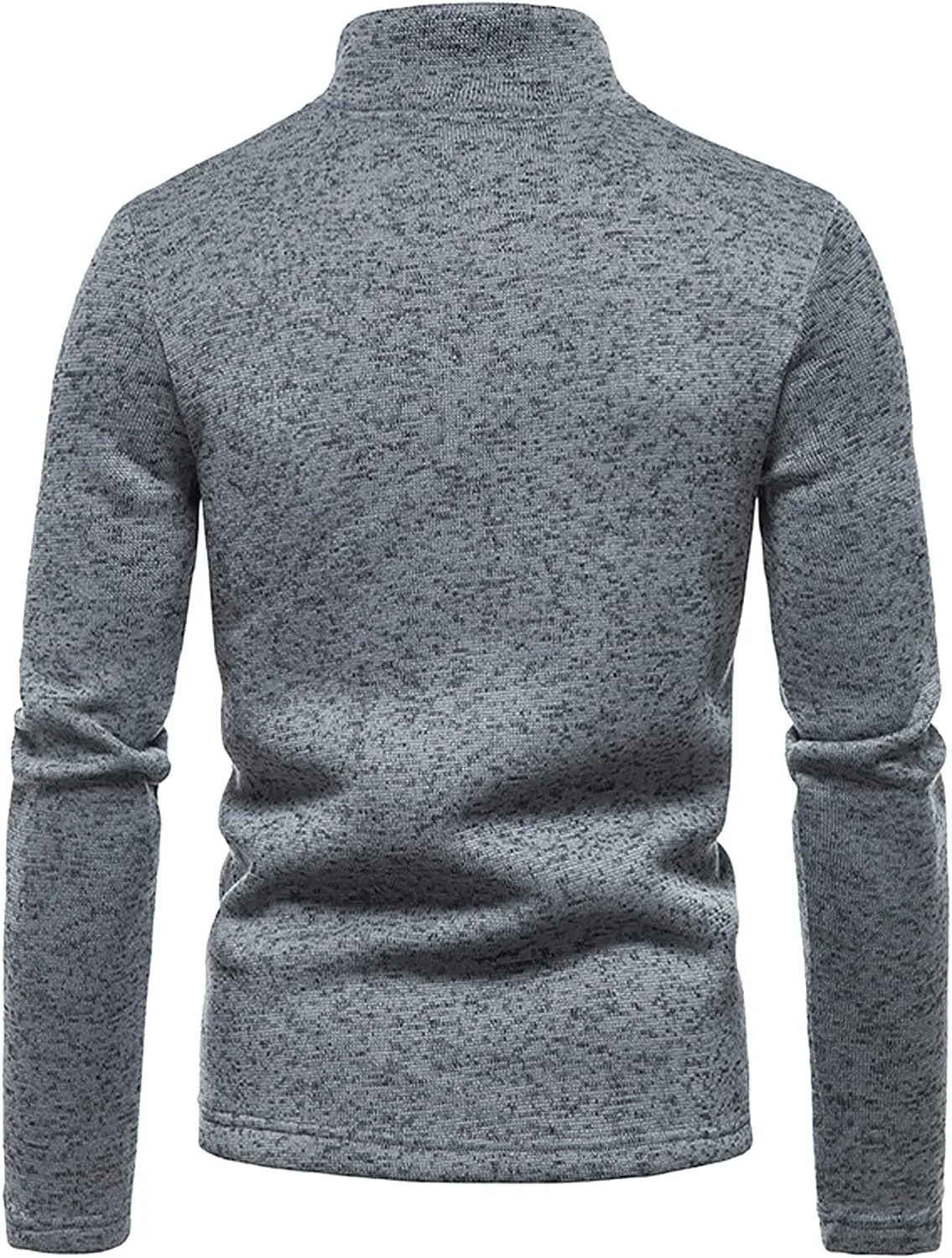 Men's Knitted Sweaters 1/4 Zip Cotton Sweater Pullover Polo Sweaters Stand Collar Fall Winter Warm Sweatshirts