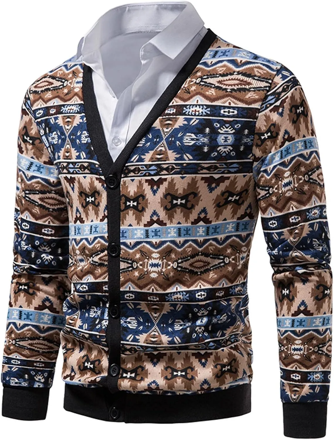Men's Knitted Sweaters 1/4 Zip Cotton Sweater Pullover Polo Sweaters Stand Collar Fall Winter Warm Sweatshirts