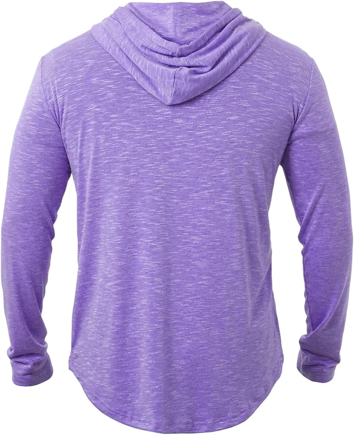 Mens Lightweight Workout Hoodie Gym Fitness Long Sleeve Breathable Hooded T Shirts Muscle Athletic Pullover Tops