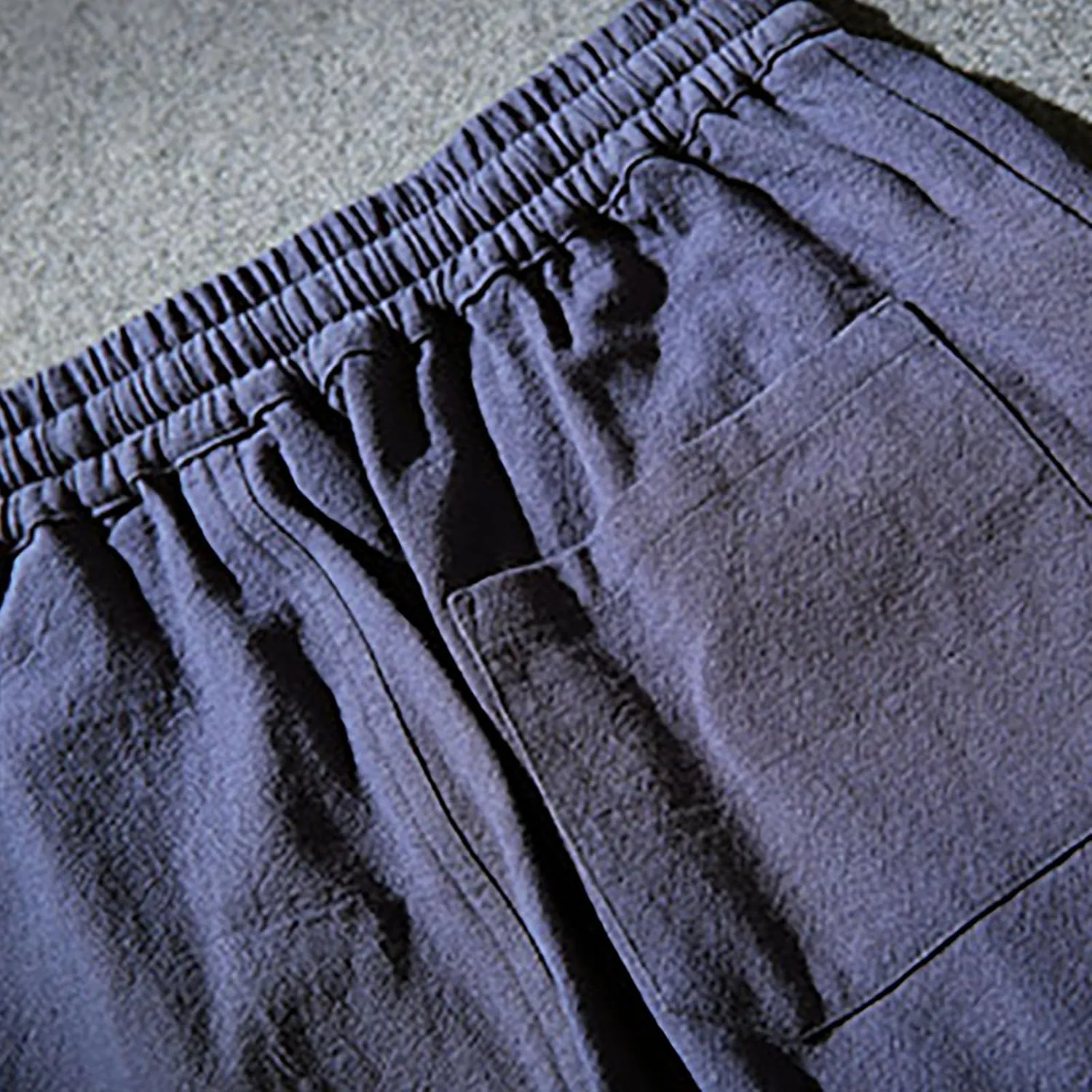 Men's Linen Shorts 2024 Summer Beach Shorts Mens Casual Vacation Shorts Loose Cotton Linen Breathable Lounge Shorts