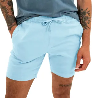 Mens Linen Shorts Casual Cotton Short Pants Summer Classic Beach Shorts Elastic Waist Drawstring Shorts with Pockets
