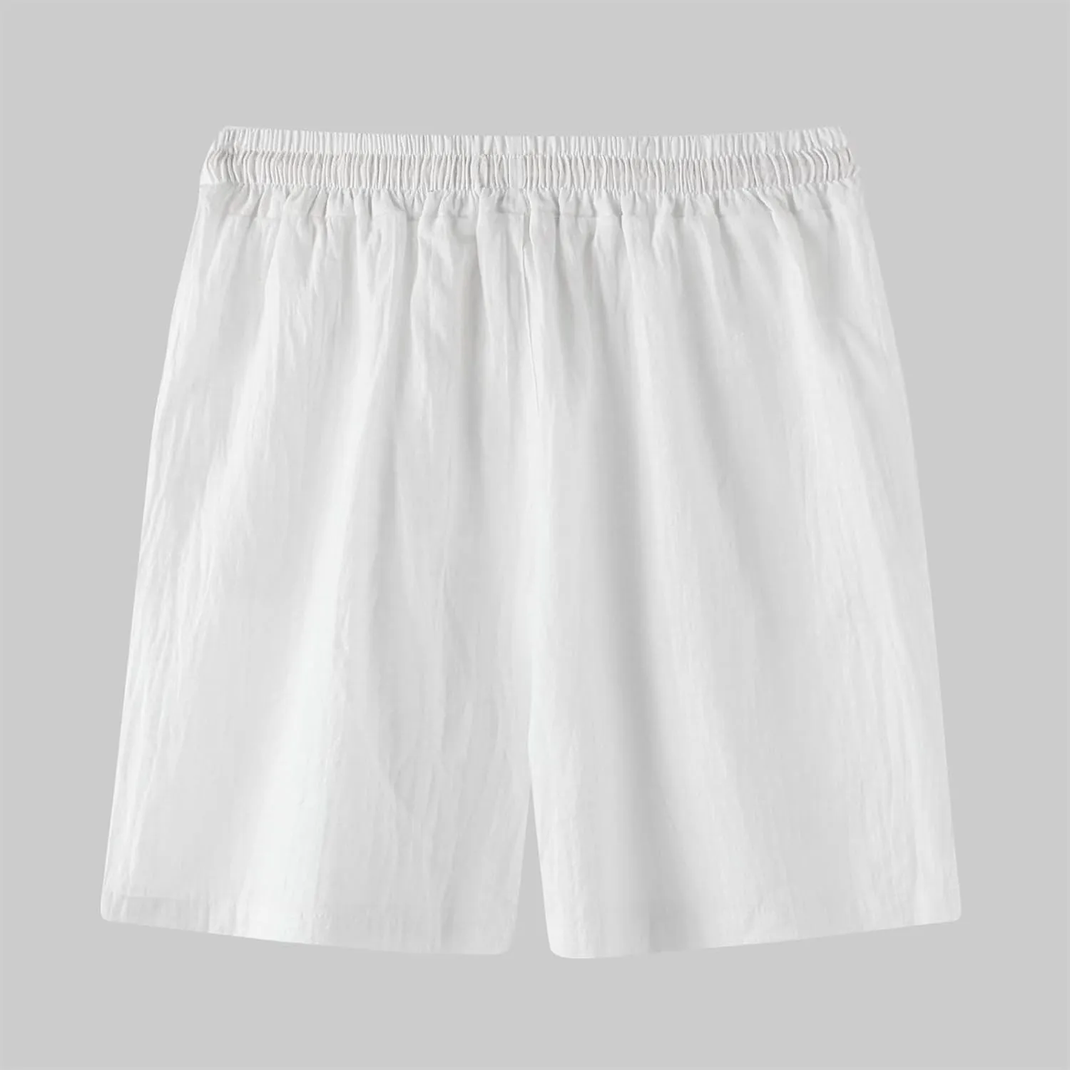Men's Linen Shorts Casual Elastic Relaxed Fit Drawstring Lounge Shorts Summer Lightweight Beach Hawaii Shorts for Men
