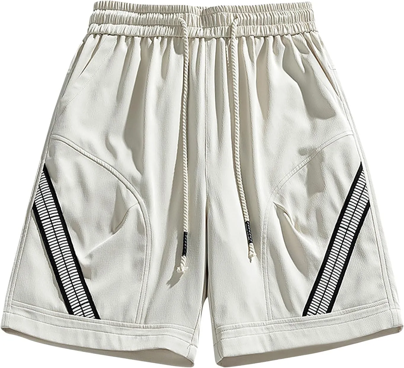 Mens Lounge Shorts Comfortable Drawstring Pockets Outdoor Shorts Loose Elastic Summer Shorts Fashion Relaxed Shorts