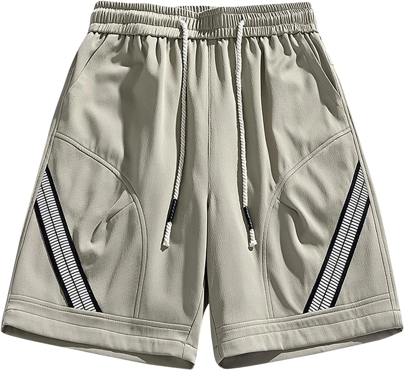 Mens Lounge Shorts Comfortable Drawstring Pockets Outdoor Shorts Loose Elastic Summer Shorts Fashion Relaxed Shorts