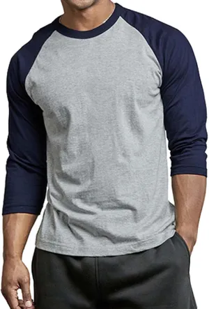Men's Raglan Baseball Tee Shirt - Casual T-Shirts