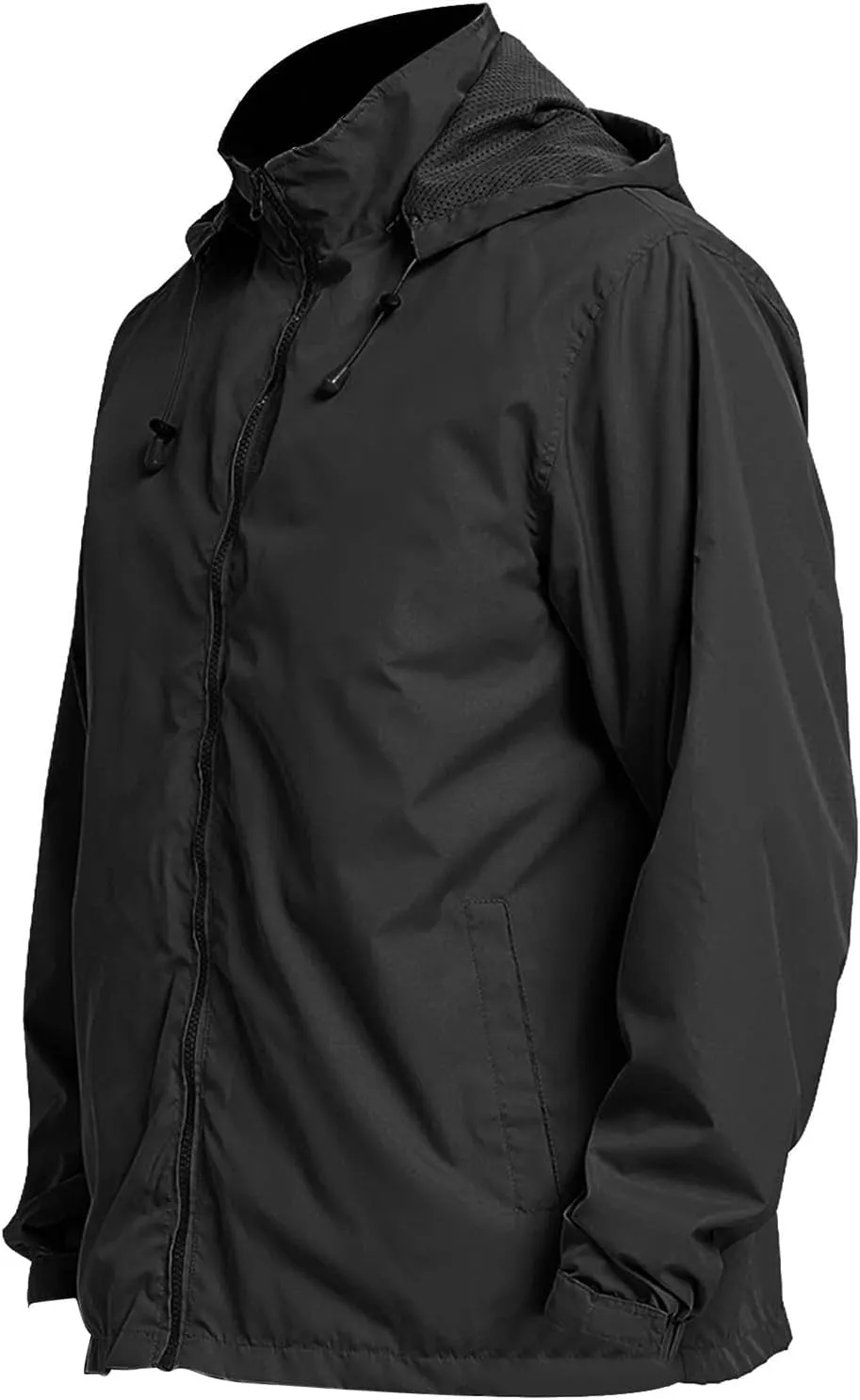 Men's Rain Jacket Running Golf Jackets Waterproof Breathable Raincoat with Hood Lightweight Windbreaker Hiking Jacket