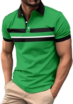 Mens Resort Wear 2025 Knit Shirts Short Sleeve Button Down Polo Shirt Fashion Casual Breathable Summer Beach Shirts