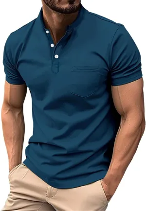 Mens Resort Wear 2025 Knit Shirts Short Sleeve Button Down Polo Shirt Fashion Casual Breathable Summer Beach Shirts