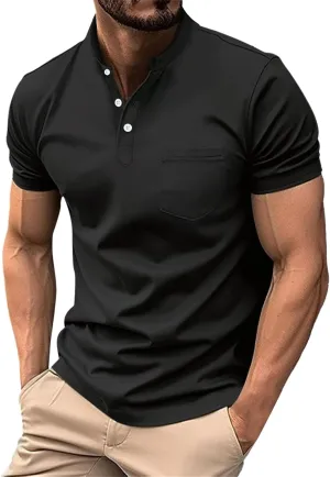Mens Resort Wear 2025 Knit Shirts Short Sleeve Button Down Polo Shirt Fashion Casual Breathable Summer Beach Shirts