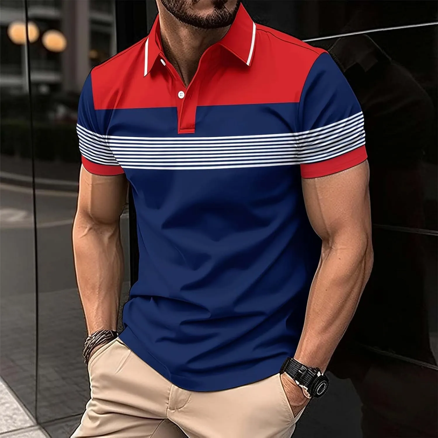 Mens Resort Wear 2025 Knit Shirts Short Sleeve Button Down Polo Shirt Fashion Casual Breathable Summer Beach Shirts