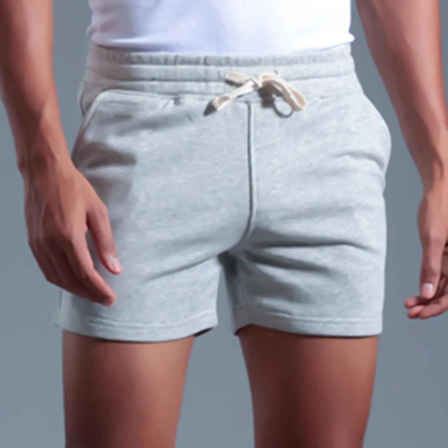 Mens Running Shorts Gym Casual Athletic Shorts Fitted Drawstring Stretchy Shorts Solid Workout Shorts Beach Vacation