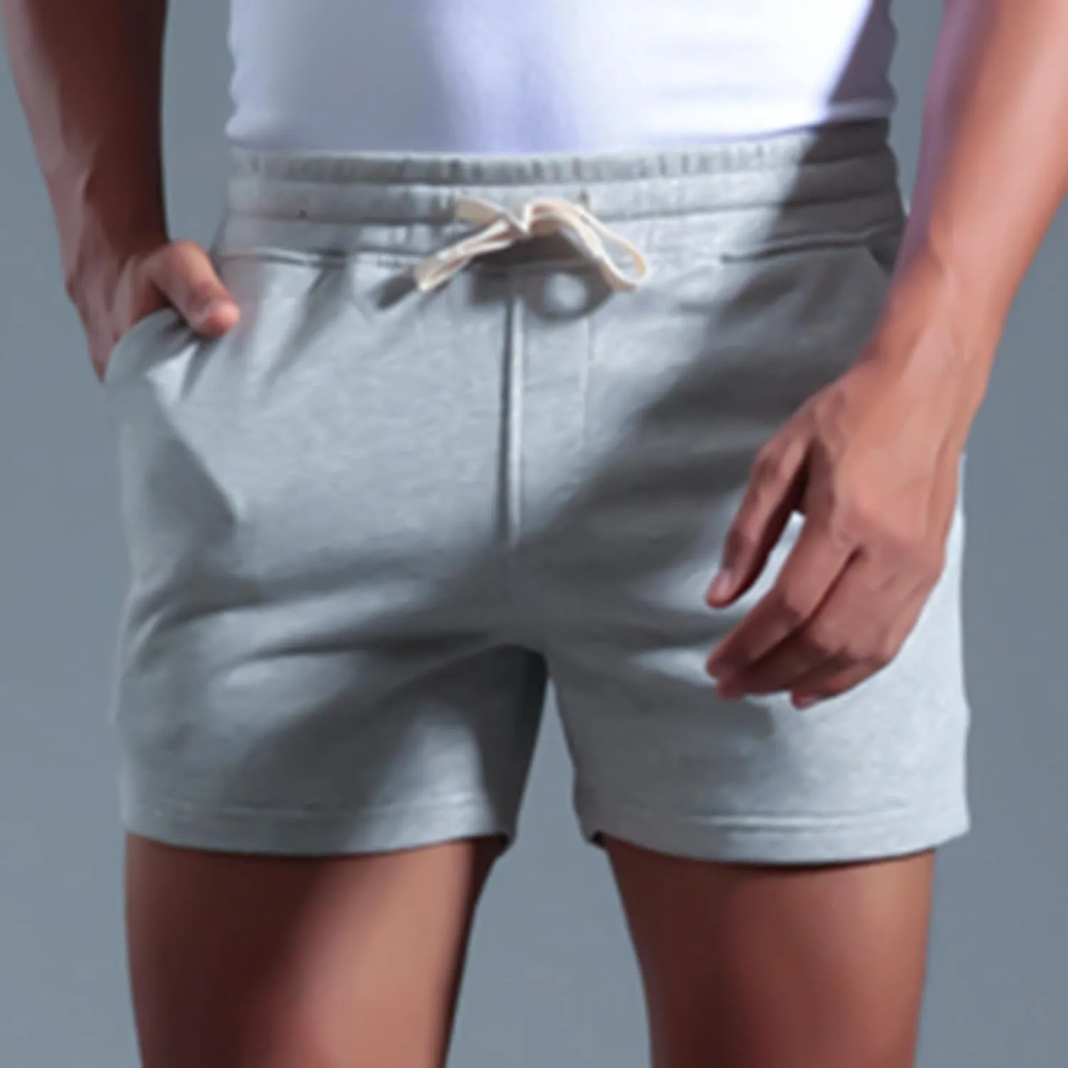 Mens Running Shorts Gym Casual Athletic Shorts Fitted Drawstring Stretchy Shorts Solid Workout Shorts Beach Vacation