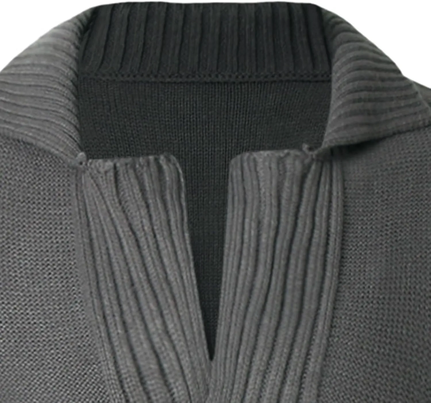 Mens Shawl Collar Cardigan Sweater Cable Knit Button Down Cardigans Casual Winter Chunky Sweaters with Pockets