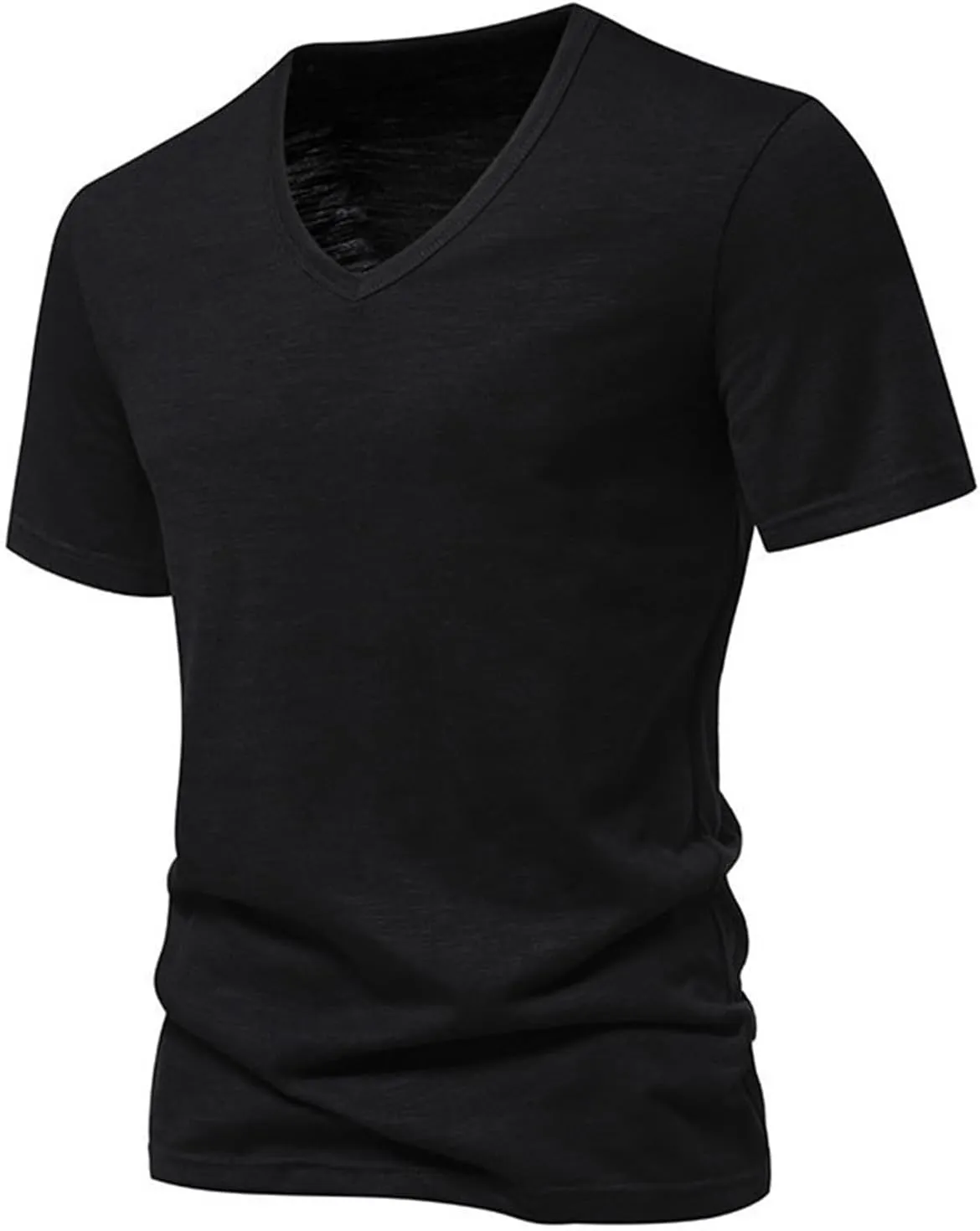 Mens Shirts Casual V Neck Workout Shirts Quick Dry Breathable Running Short Sleeve Athletic Gym Performance Tee Tops