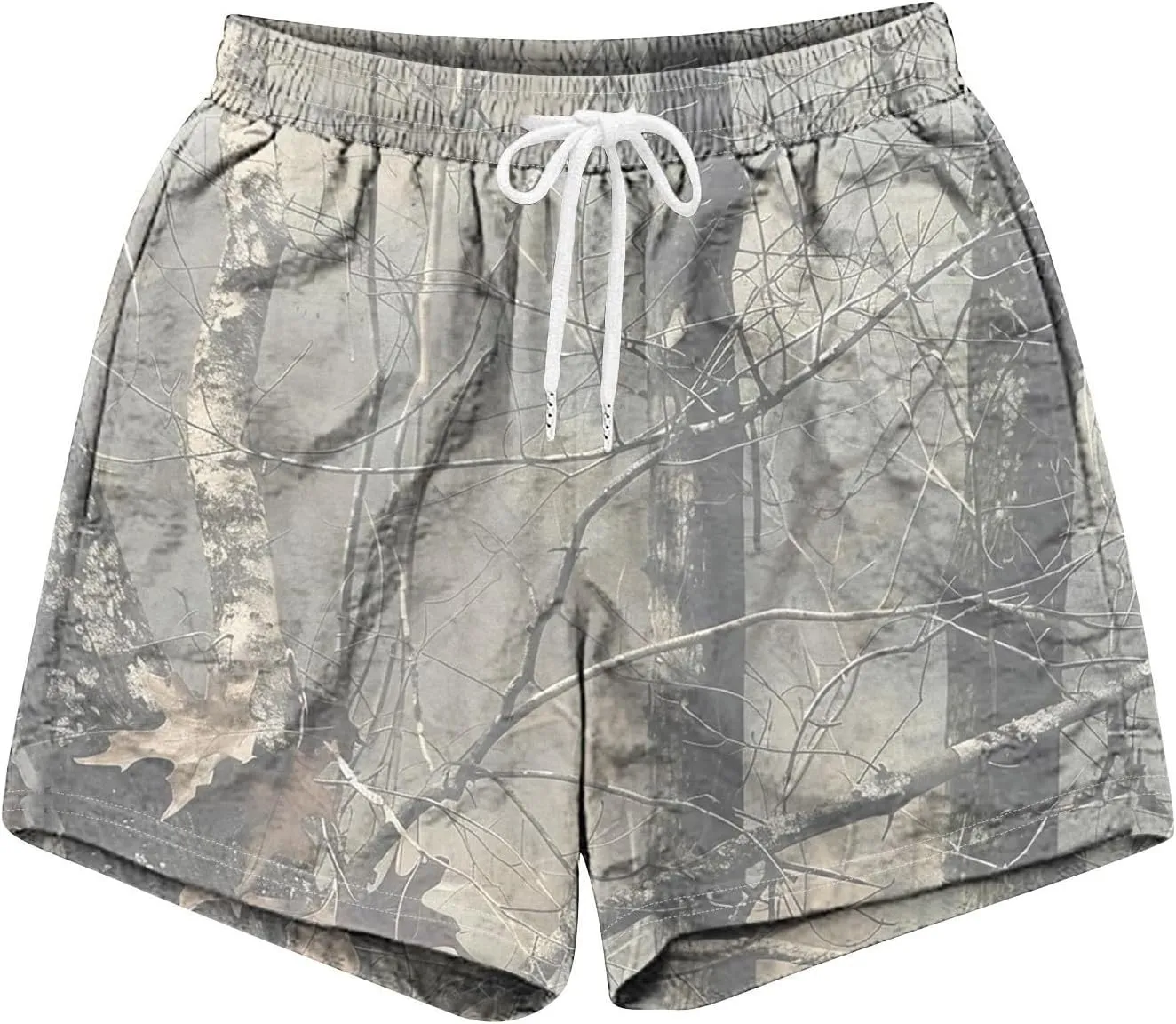 Mens Shorts Casual Drawstring Elastic Waist Beach Shorts Fashion Camo Print Board Shorts Athletic Mesh Gym Shorts