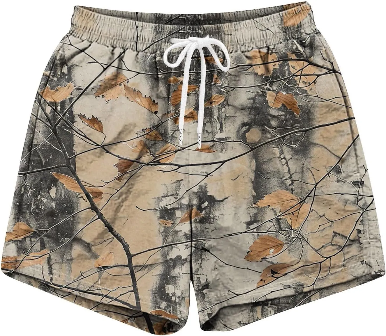Mens Shorts Casual Drawstring Elastic Waist Beach Shorts Fashion Camo Print Board Shorts Athletic Mesh Gym Shorts