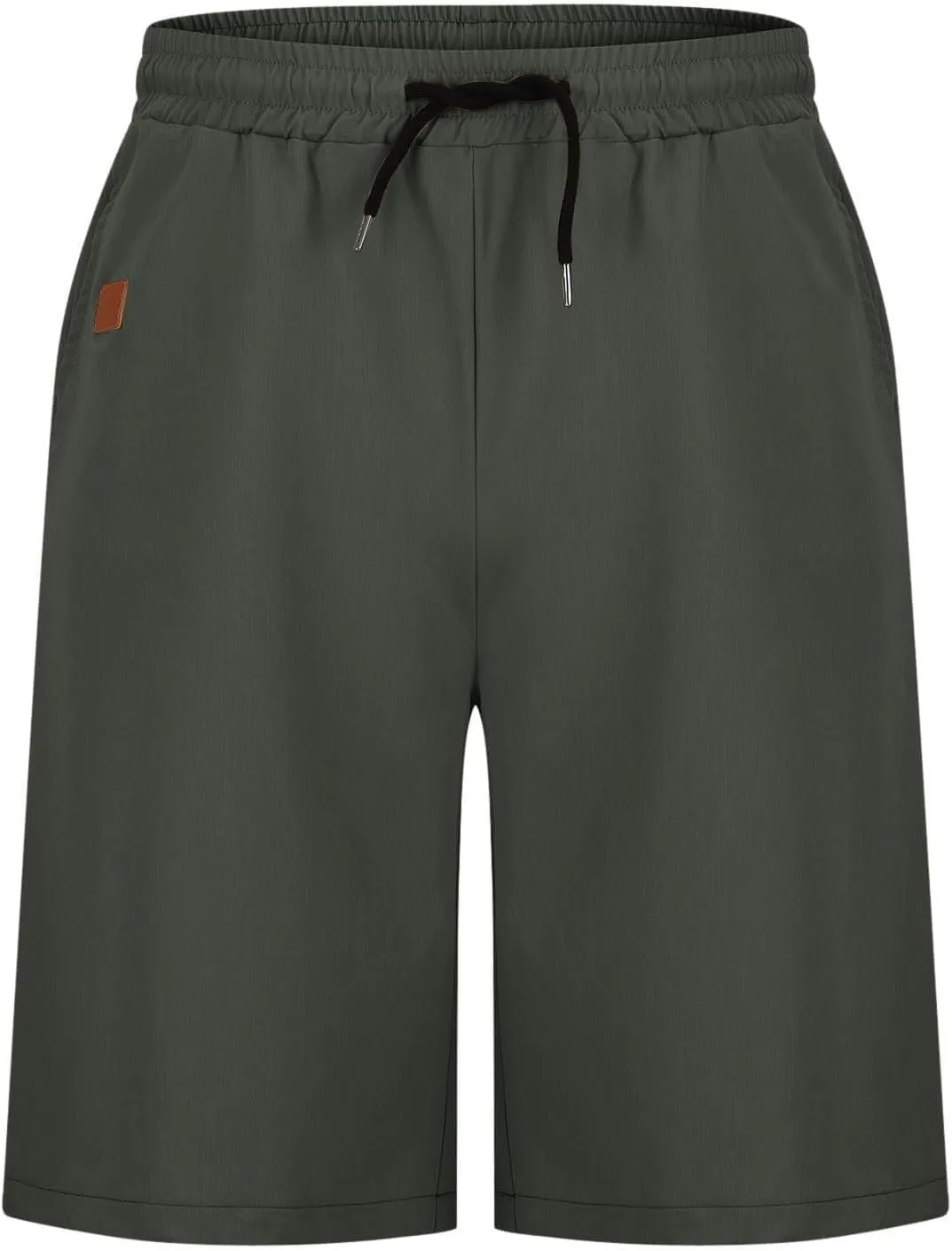 Men's Shorts Casual Drawstring Stretch Cotton Athletic Beach Shorts Elastic Waist Summer Shorts with Pockets