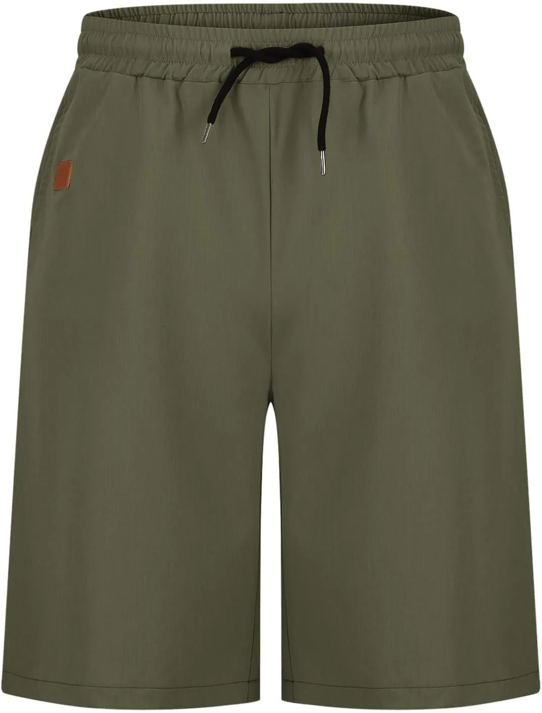 Men's Shorts Casual Drawstring Stretch Cotton Athletic Beach Shorts Elastic Waist Summer Shorts with Pockets