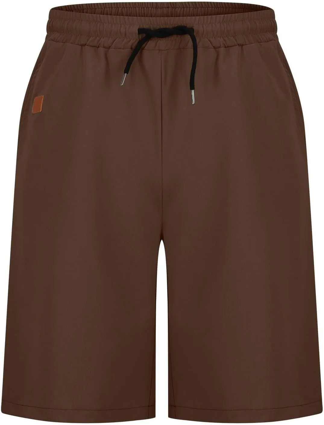 Men's Shorts Casual Drawstring Stretch Cotton Athletic Beach Shorts Elastic Waist Summer Shorts with Pockets