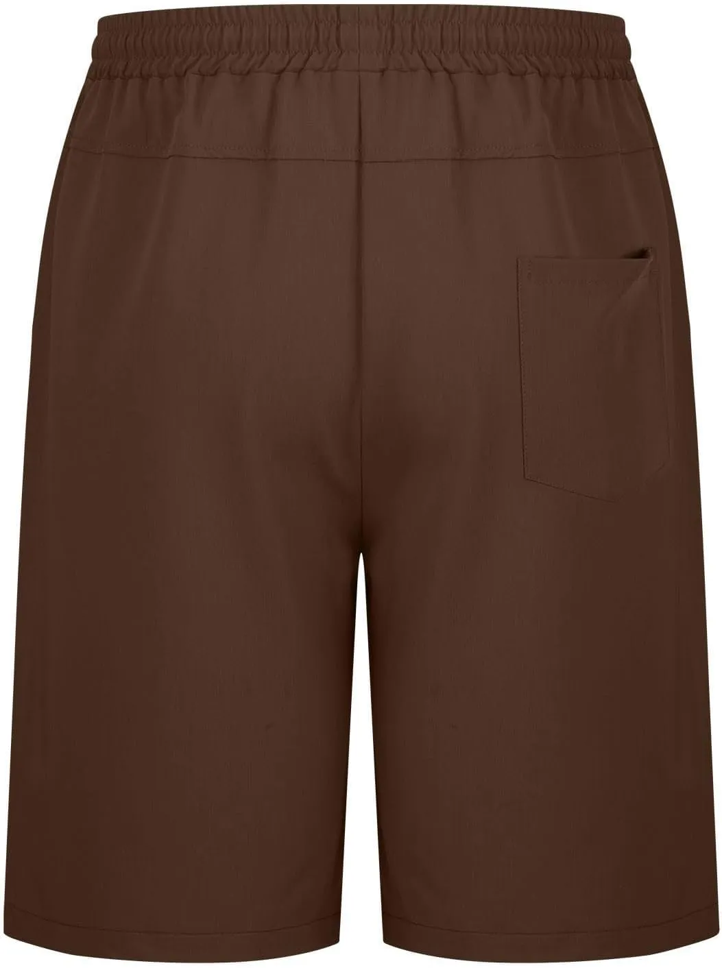 Men's Shorts Casual Drawstring Stretch Cotton Athletic Beach Shorts Elastic Waist Summer Shorts with Pockets
