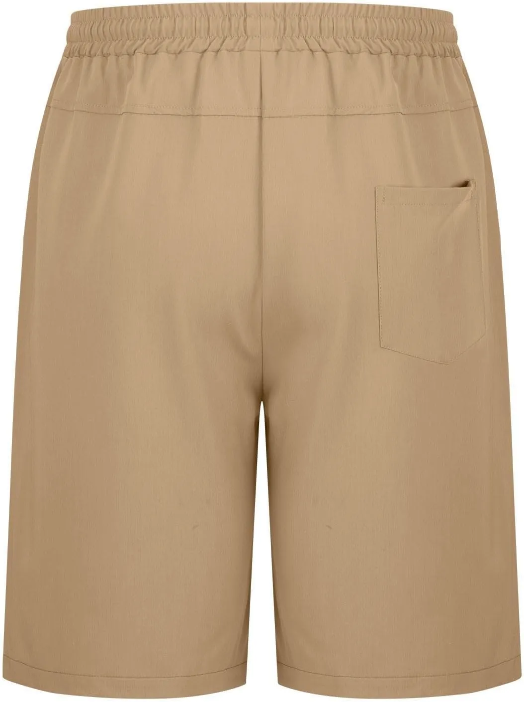 Men's Shorts Casual Drawstring Stretch Cotton Athletic Beach Shorts Elastic Waist Summer Shorts with Pockets