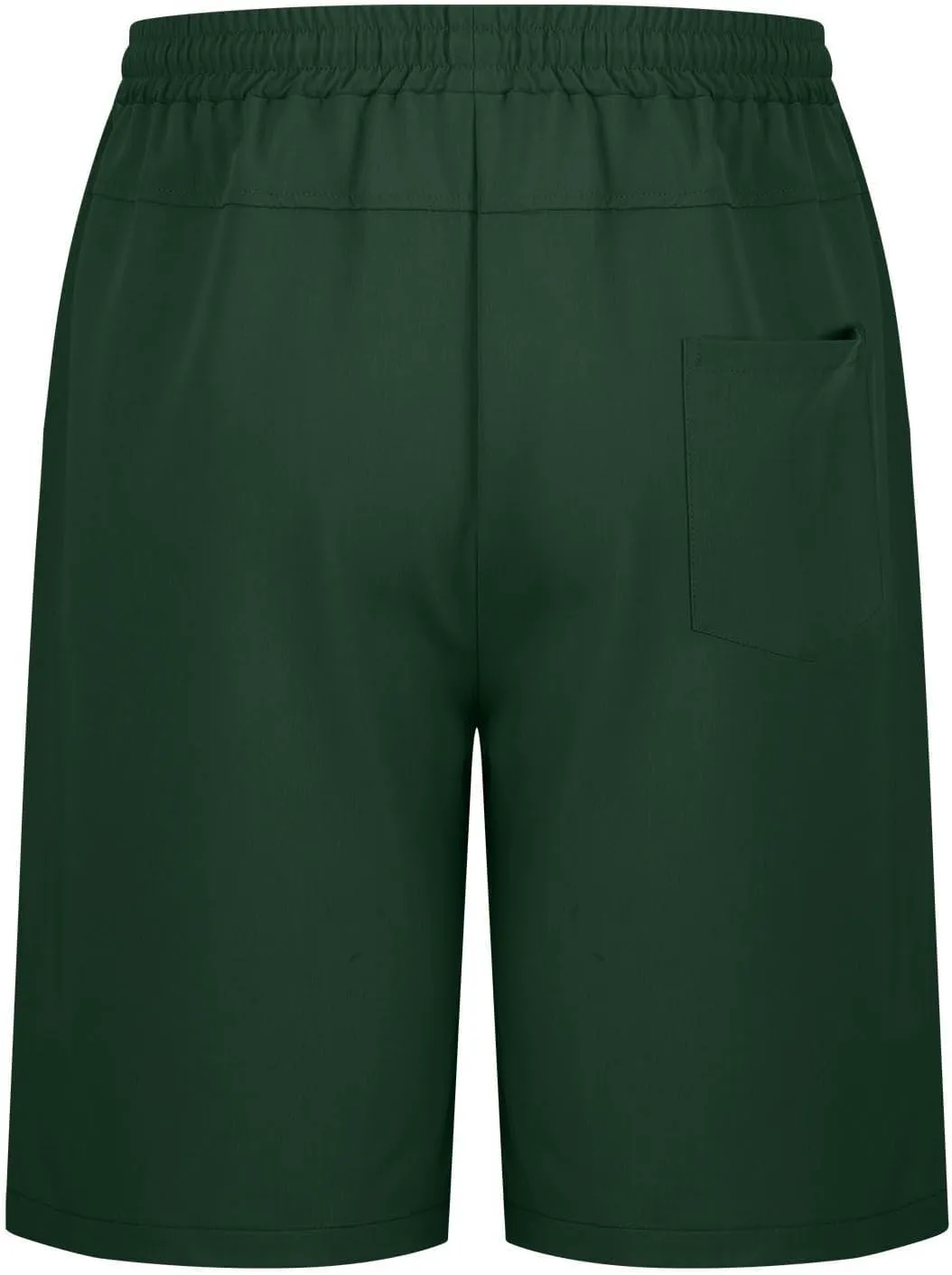 Men's Shorts Casual Drawstring Stretch Cotton Athletic Beach Shorts Elastic Waist Summer Shorts with Pockets